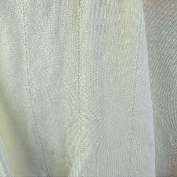 Tamotsu White Linen Open Cardigan Size 16 - Picture 2 of 4